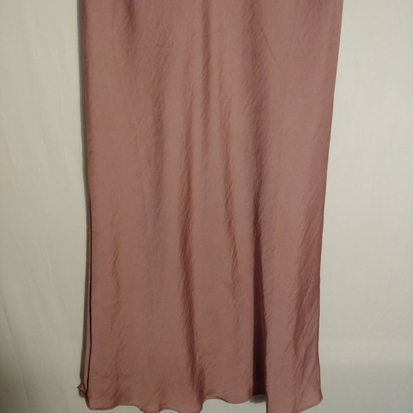 Free People Silky Flowy Boho Runway Trendy Y2K Festival Blush Maxi Skirt 12 - Picture 13 of 16